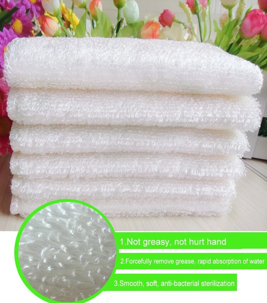 Kitchen Cleaning Cloth Dishes Cloths Bamboo Fiber Cleaning Towel Dishcloth