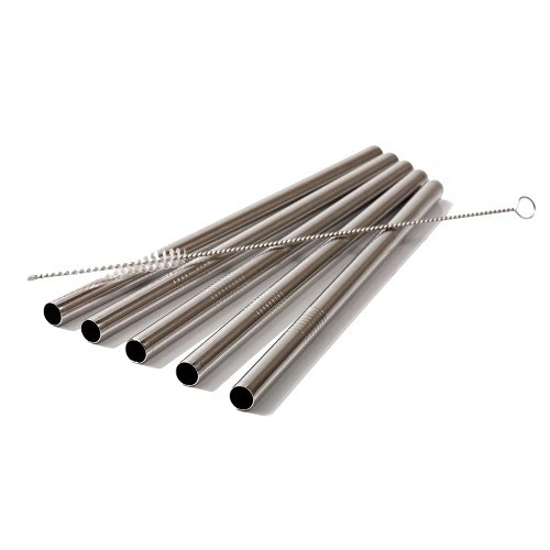 Colorful Reusable Metal Straw Straight Stainless Steel Drinking Straw